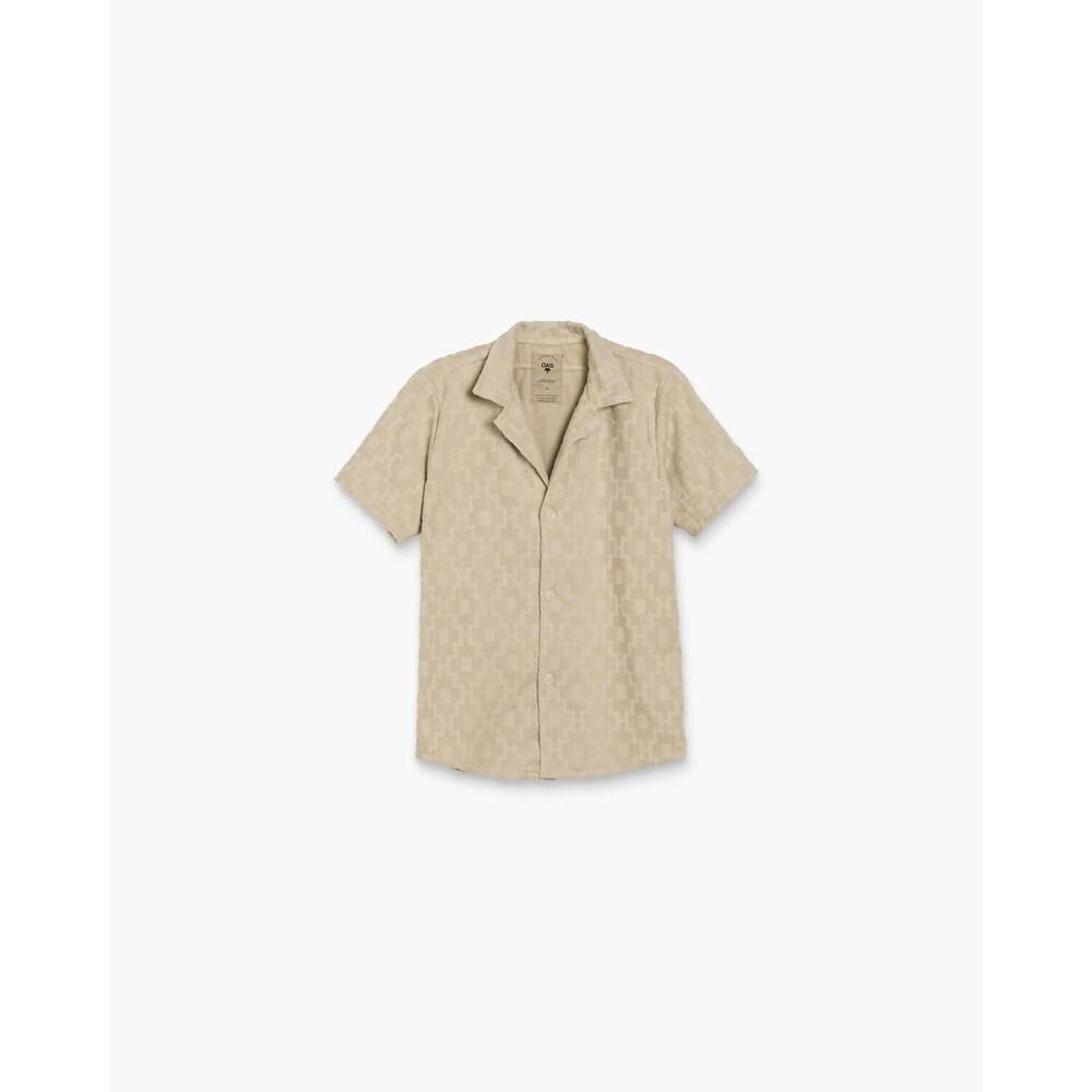 NEW OAS men's cuba terry shirt in beige machu